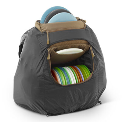A GRIPeq X Rain Cover with the top off and a view into the inside of the bag.