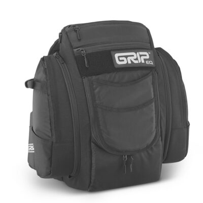 A black GRIPeq BX3 disc golf bag