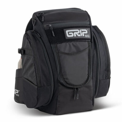 A black GRIPeq CX1 disc golf bag