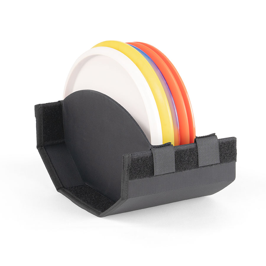 A small disc divider with discs in the inner compartment.