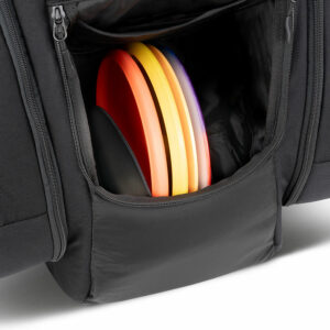 A small disc divider with discs in the compartment.