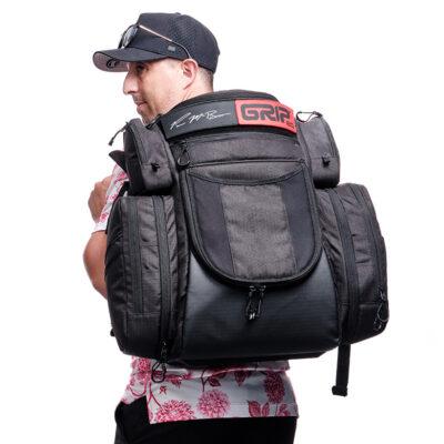 The GRIPeq MB-PX1 on Paul McBeth's back.