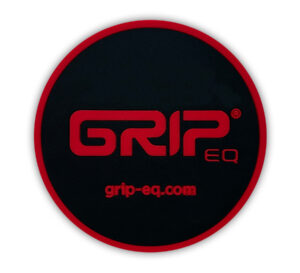 A red GRIPeq flexible marker with the GRIP wordmark logo.